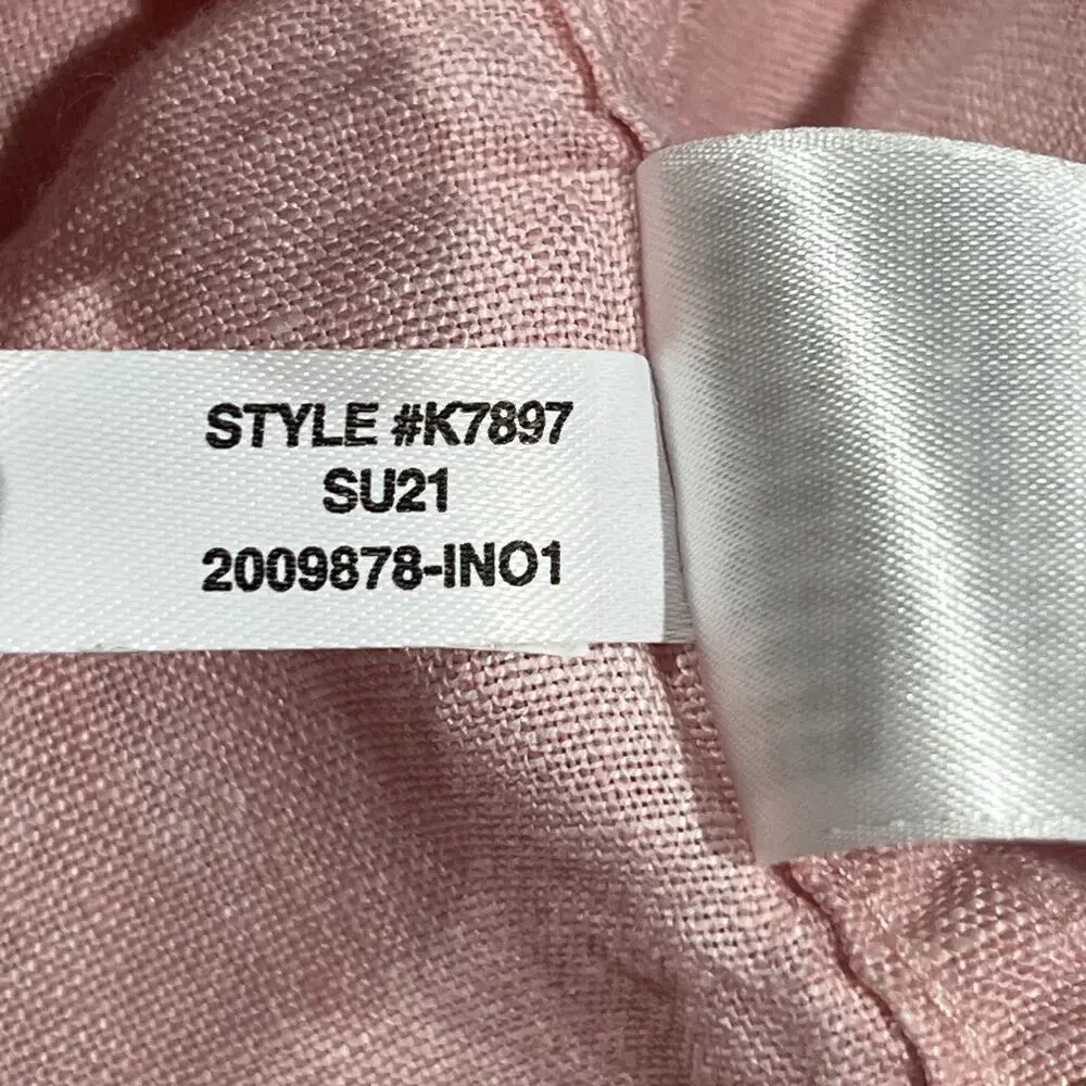 J. Crew Baird McNutt Irish Linen Button Down Shirt Long Sleeves Pink K7897